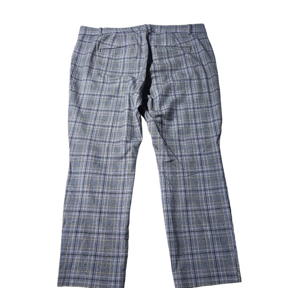 Gap Pants Women’s 16 Gray Black Plaid Signature Skinny Ankle Stretch Flat Front - Picture 4 of 8